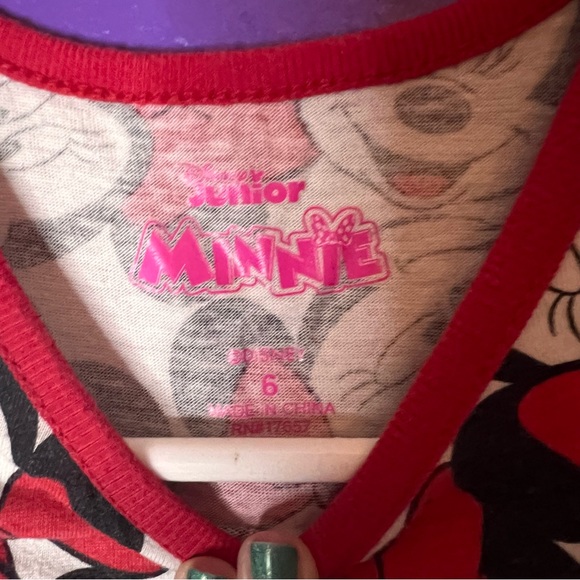 Disney Junior Minnie Mouse Dress with Red Ribbon - Picture 2 of 4